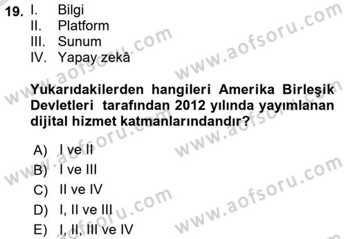 Temel Afet Bilgisi Dersi 2025 - 2026 Yılı Yaz Okulu Sınav Soruları 19. Soru
