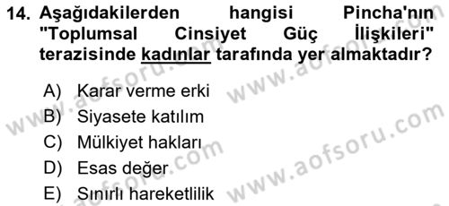 Afet Psikolojisi ve Sosyolojisi Dersi 2022 - 2023 Yılı Yaz Okulu Sınav Soruları 14. Soru