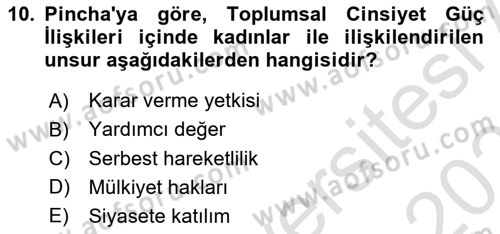 Afet Psikolojisi ve Sosyolojisi Dersi 2025 - 2026 Yılı (Final) Dönem Sonu Sınav Soruları 10. Soru