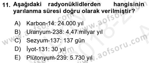 Kbrn Savunma Ve Güvenlik Dersi 2018 - 2019 Yılı (Vize) Ara Sınav Soruları 11. Soru