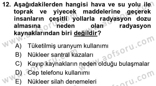 Kbrn Savunma Ve Güvenlik Dersi 2018 - 2019 Yılı (Vize) Ara Sınav Soruları 12. Soru