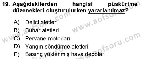 Kbrn Savunma Ve Güvenlik Dersi 2018 - 2019 Yılı (Vize) Ara Sınav Soruları 19. Soru