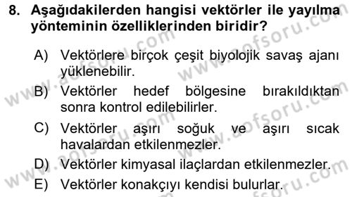 Kbrn Savunma Ve Güvenlik Dersi 2018 - 2019 Yılı (Vize) Ara Sınav Soruları 8. Soru