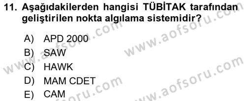 Kbrn Savunma Ve Güvenlik Dersi 2018 - 2019 Yılı Yaz Okulu Sınav Soruları 11. Soru