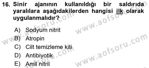 Kbrn Savunma Ve Güvenlik Dersi 2018 - 2019 Yılı Yaz Okulu Sınav Soruları 16. Soru