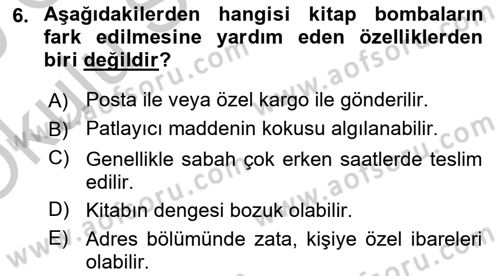 Kbrn Savunma Ve Güvenlik Dersi 2018 - 2019 Yılı Yaz Okulu Sınav Soruları 6. Soru