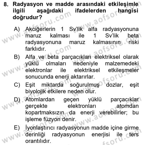 Kbrn Savunma Ve Güvenlik Dersi 2018 - 2019 Yılı Yaz Okulu Sınav Soruları 8. Soru