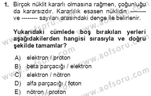 Kbrn Savunma Ve Güvenlik Dersi 2019 - 2020 Yılı (Final) Dönem Sonu Sınavı 1. Soru