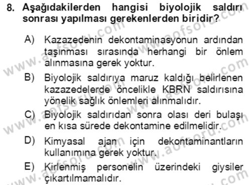 Kbrn Savunma Ve Güvenlik Dersi 2019 - 2020 Yılı (Final) Dönem Sonu Sınavı 8. Soru