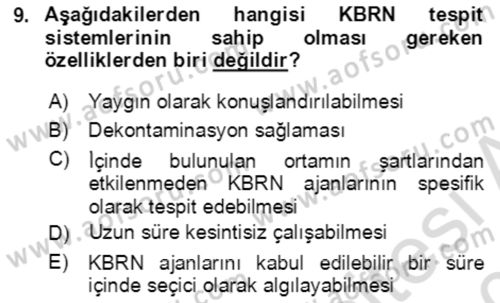 Kbrn Savunma Ve Güvenlik Dersi 2019 - 2020 Yılı (Final) Dönem Sonu Sınavı 9. Soru