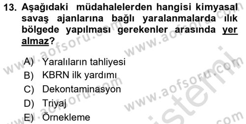 Kbrn Savunma Ve Güvenlik Dersi 2020 - 2021 Yılı Yaz Okulu Sınav Soruları 13. Soru