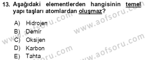 Kbrn Savunma Ve Güvenlik Dersi 2021 - 2022 Yılı (Vize) Ara Sınav Soruları 13. Soru