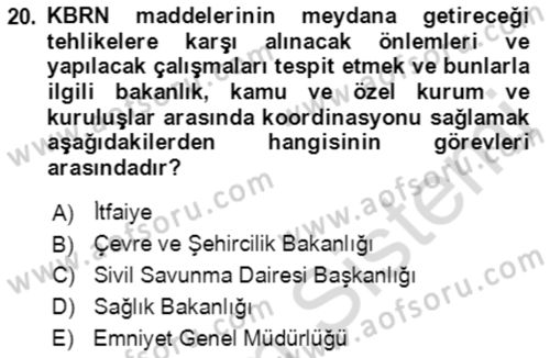 Kbrn Savunma Ve Güvenlik Dersi 2021 - 2022 Yılı (Final) Dönem Sonu Sınav Soruları 20. Soru