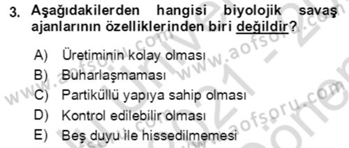 Kbrn Savunma Ve Güvenlik Dersi 2021 - 2022 Yılı (Final) Dönem Sonu Sınav Soruları 3. Soru