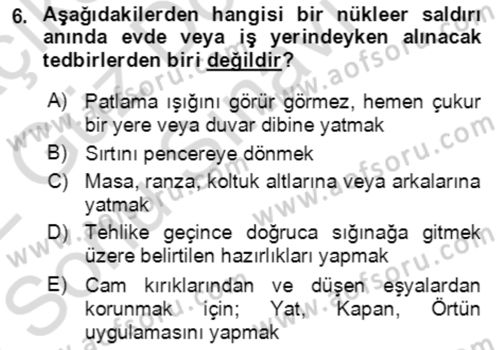 Kbrn Savunma Ve Güvenlik Dersi 2021 - 2022 Yılı (Final) Dönem Sonu Sınav Soruları 6. Soru