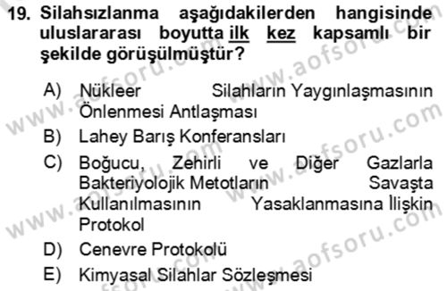 Kbrn Savunma Ve Güvenlik Dersi 2022 - 2023 Yılı (Final) Dönem Sonu Sınav Soruları 19. Soru