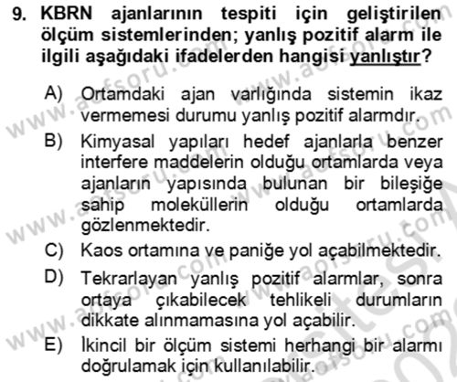 Kbrn Savunma Ve Güvenlik Dersi 2022 - 2023 Yılı (Final) Dönem Sonu Sınav Soruları 9. Soru