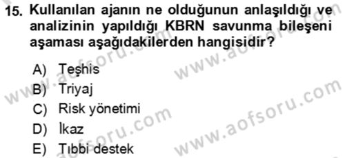 Kbrn Savunma Ve Güvenlik Dersi 2023 - 2024 Yılı (Final) Dönem Sonu Sınav Soruları 15. Soru