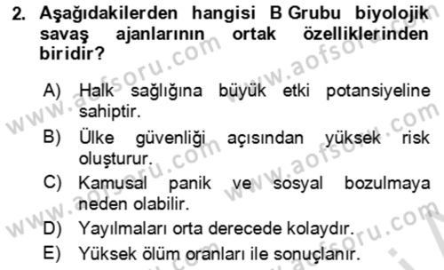 Kbrn Savunma Ve Güvenlik Dersi 2023 - 2024 Yılı (Final) Dönem Sonu Sınav Soruları 2. Soru