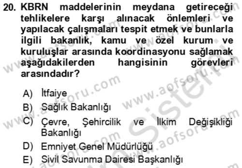 Kbrn Savunma Ve Güvenlik Dersi 2023 - 2024 Yılı (Final) Dönem Sonu Sınav Soruları 20. Soru