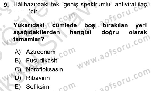 Kbrn Savunma Ve Güvenlik Dersi 2024 - 2025 Yılı Yaz Okulu Sınav Soruları 9. Soru