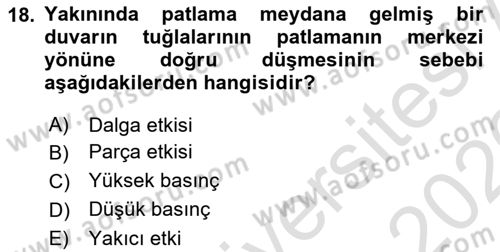 Kbrn Savunma Ve Güvenlik Dersi 2025 - 2026 Yılı (Vize) Ara Sınav Soruları 18. Soru