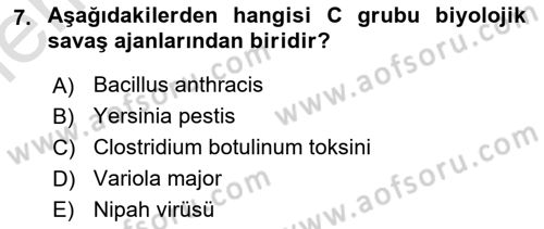 Kbrn Savunma Ve Güvenlik Dersi 2025 - 2026 Yılı (Vize) Ara Sınav Soruları 7. Soru