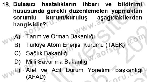 Kbrn Savunma Ve Güvenlik Dersi 2025 - 2026 Yılı (Final) Dönem Sonu Sınav Soruları 18. Soru