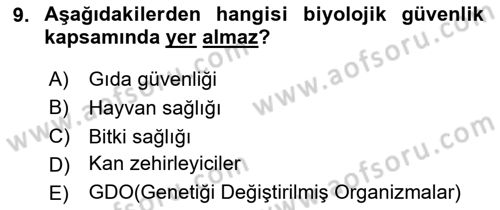 Kbrn Savunma Ve Güvenlik Dersi 2025 - 2026 Yılı (Final) Dönem Sonu Sınav Soruları 9. Soru