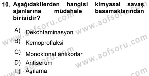 Kbrn Savunma Ve Güvenlik Dersi 2025 - 2026 Yılı Yaz Okulu Sınav Soruları 10. Soru