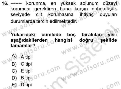 Kbrn Savunma Ve Güvenlik Dersi 2025 - 2026 Yılı Yaz Okulu Sınav Soruları 16. Soru