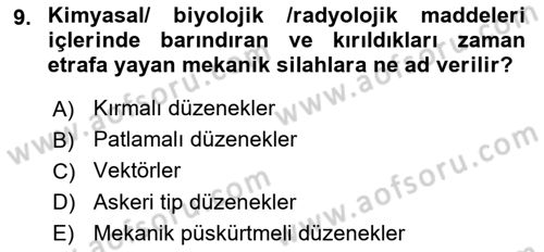 Kbrn Savunma Ve Güvenlik Dersi 2025 - 2026 Yılı Yaz Okulu Sınav Soruları 9. Soru
