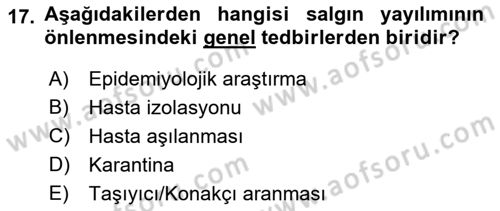 Afet Risk Azaltma Politikaları Dersi 2018 - 2019 Yılı (Final) Dönem Sonu Sınav Soruları 17. Soru