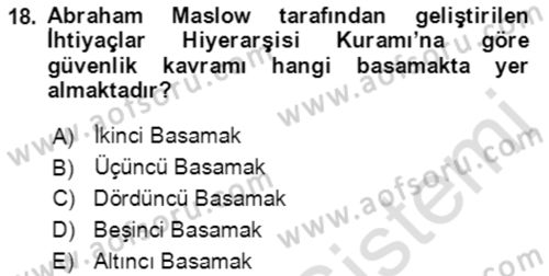 Afet Risk Azaltma Politikaları Dersi Ara Sınavı Deneme Sınav Soruları 18. Soru