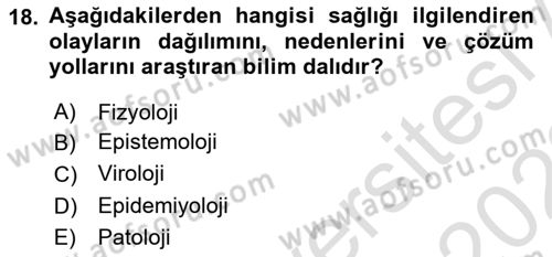 Afet Risk Azaltma Politikaları Dersi 2021 - 2022 Yılı Yaz Okulu Sınav Soruları 18. Soru