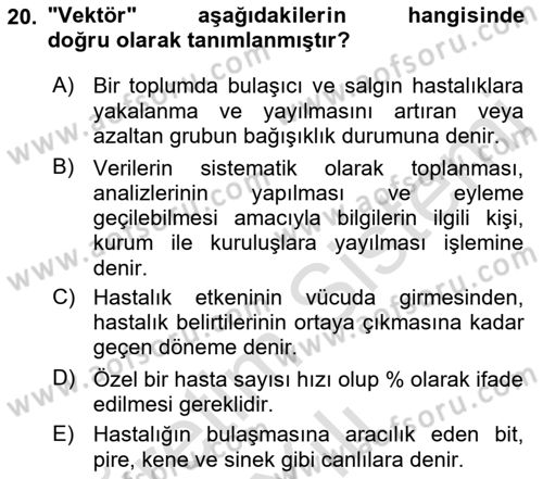 Afet Risk Azaltma Politikaları Dersi 2021 - 2022 Yılı Yaz Okulu Sınav Soruları 20. Soru