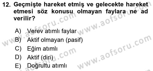 Afet Risk Azaltma Politikaları Dersi 2022 - 2023 Yılı Yaz Okulu Sınav Soruları 12. Soru