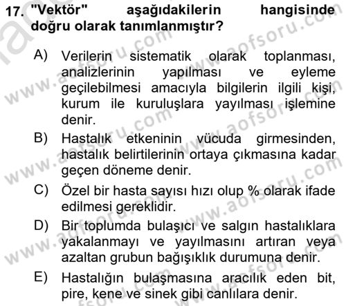 Afet Risk Azaltma Politikaları Dersi 2023 - 2024 Yılı Yaz Okulu Sınav Soruları 17. Soru