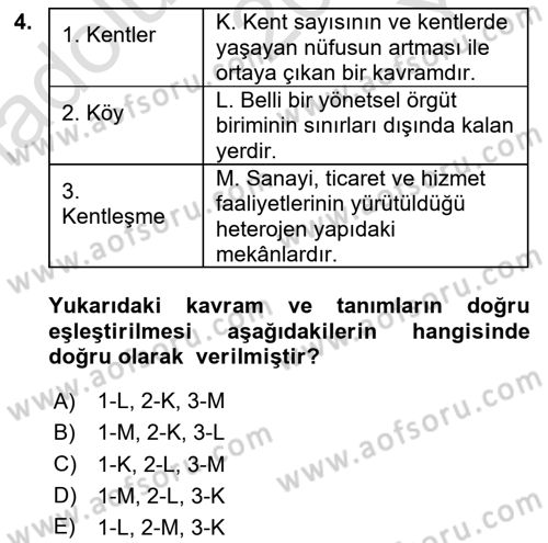 Afet Risk Azaltma Politikaları Dersi 2023 - 2024 Yılı Yaz Okulu Sınav Soruları 4. Soru