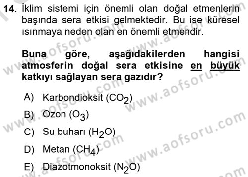 Afet Risk Azaltma Politikaları Dersi 2025 - 2026 Yılı (Final) Dönem Sonu Sınav Soruları 14. Soru