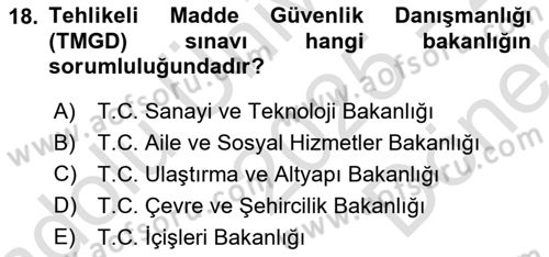 Afet Risk Azaltma Politikaları Dersi 2025 - 2026 Yılı (Final) Dönem Sonu Sınav Soruları 18. Soru