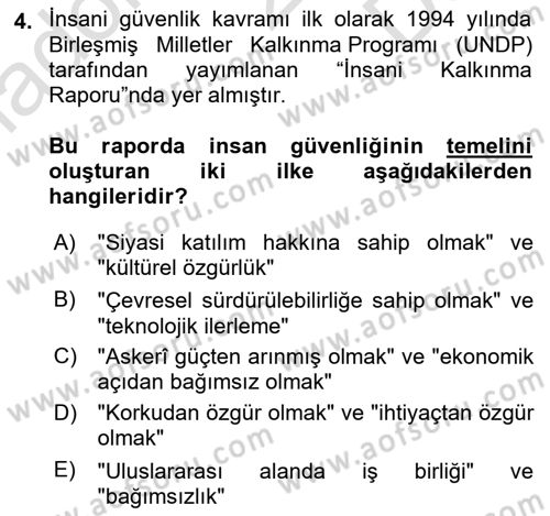 Afet Risk Azaltma Politikaları Dersi 2025 - 2026 Yılı (Final) Dönem Sonu Sınav Soruları 4. Soru