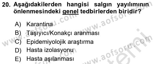 Afet Risk Azaltma Politikaları Dersi 2025 - 2026 Yılı Yaz Okulu Sınav Soruları 20. Soru