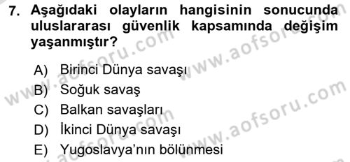 Afet Risk Azaltma Politikaları Dersi 2025 - 2026 Yılı Yaz Okulu Sınav Soruları 7. Soru
