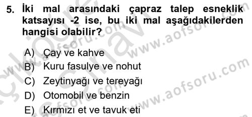 Afet Ekonomisi Ve Sigortacılığı Dersi 2018 - 2019 Yılı 3 Ders Sınavı 5. Soru