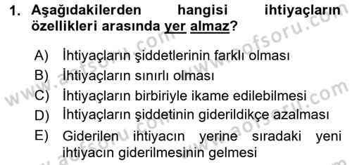 Afet Ekonomisi Ve Sigortacılığı Dersi 2020 - 2021 Yılı Yaz Okulu Sınavı 1. Soru