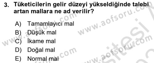 Afet Ekonomisi Ve Sigortacılığı Dersi 2020 - 2021 Yılı Yaz Okulu Sınavı 3. Soru