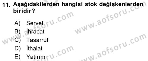 Afet Ekonomisi Ve Sigortacılığı Dersi 2021 - 2022 Yılı (Final) Dönem Sonu Sınavı 11. Soru