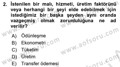 Afet Ekonomisi Ve Sigortacılığı Dersi 2021 - 2022 Yılı (Final) Dönem Sonu Sınavı 2. Soru