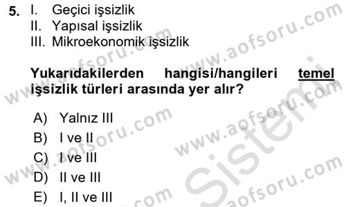 Afet Ekonomisi Ve Sigortacılığı Dersi 2021 - 2022 Yılı (Final) Dönem Sonu Sınavı 5. Soru